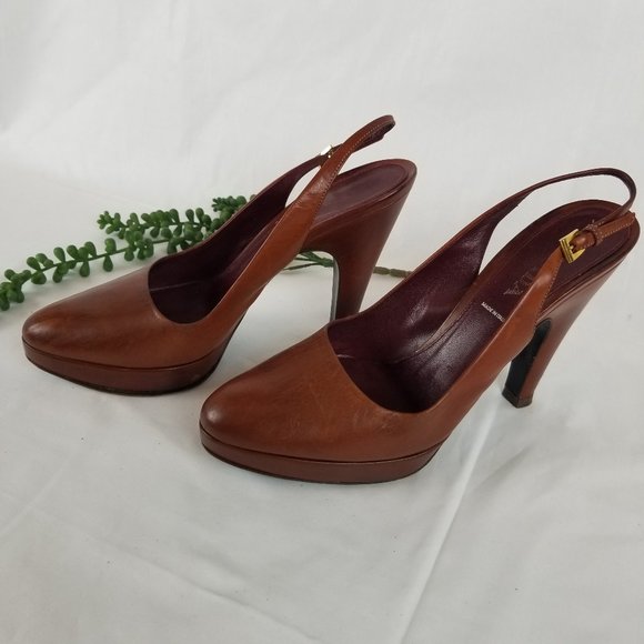 PRADA Platform Slingback Pumps - Picture 2 of 9
